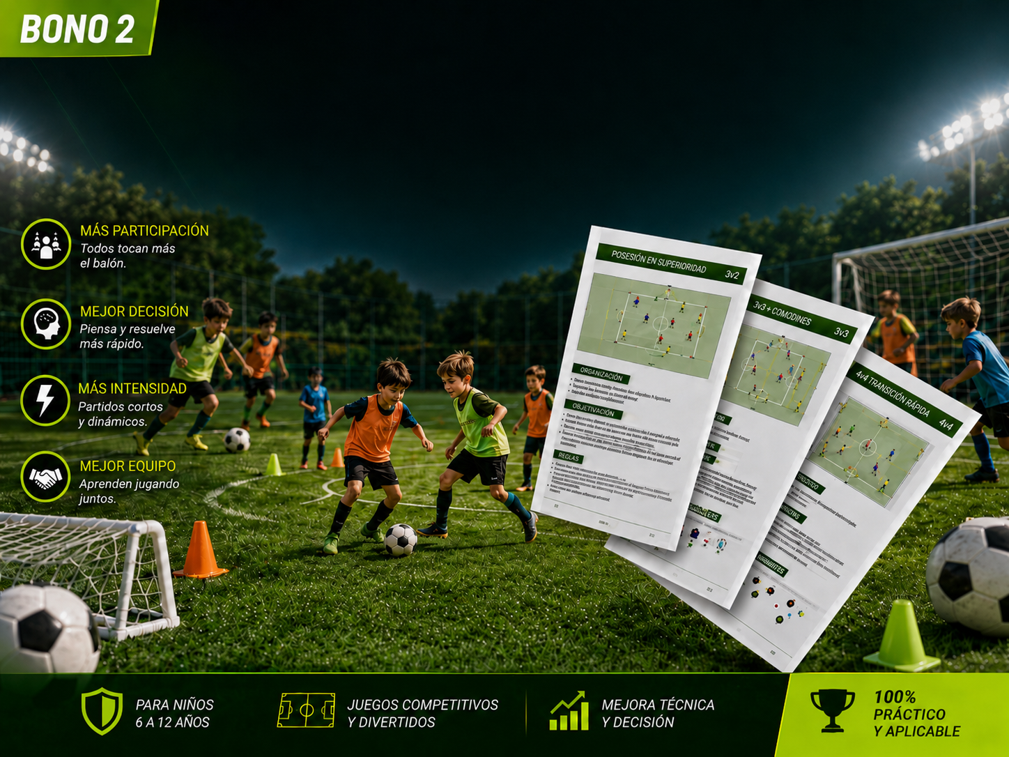 Bono 2: 50 Juegos Reducidos para Fútbol Infantil